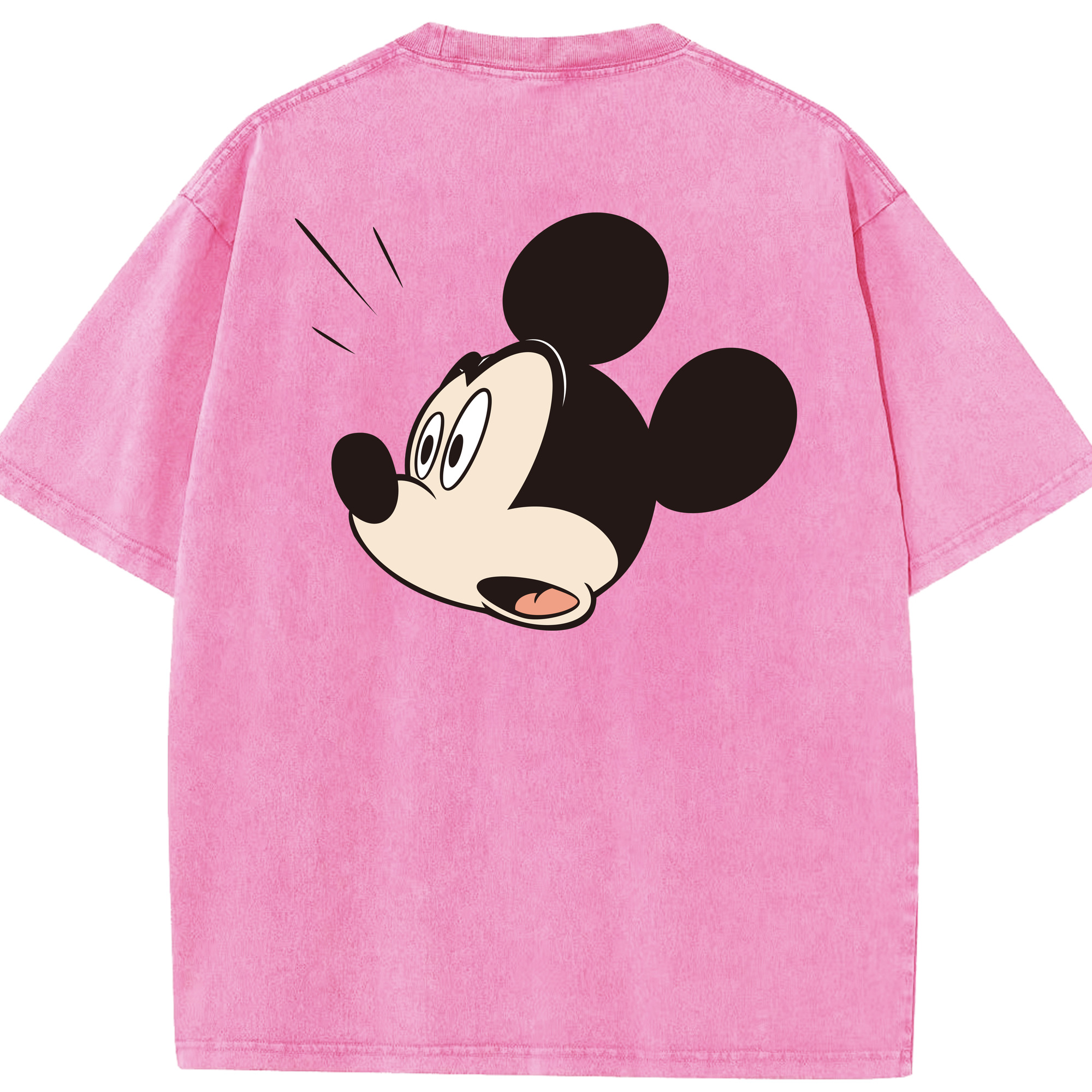 （画像用） ミッキーマウス Mickey Mouse 綿100% ヴィンテージ風 半袖Tシャツ（背面プリント）